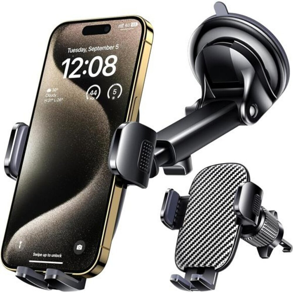 Car Phone Holder Mount Suction Cup Air Vent Dashboard for iPhone Android Univers